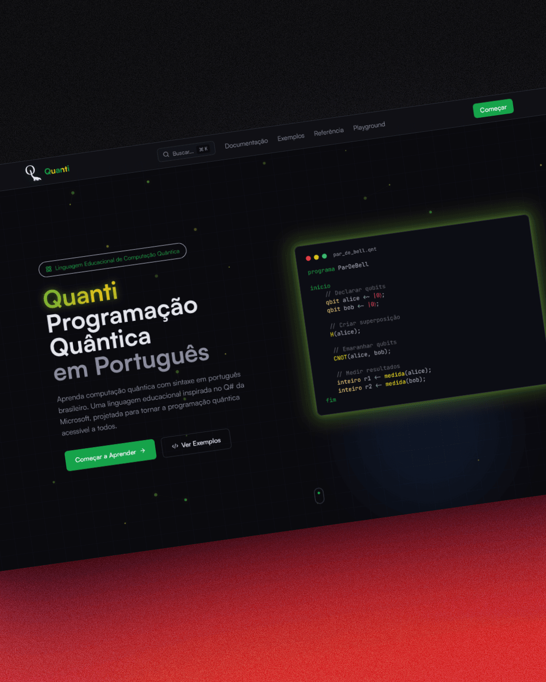 Preview do projeto Quanti Web